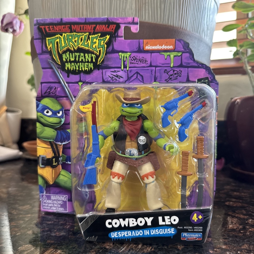 Teenage Mutant Ninja Turtles TMNT Mutant Mayhem Cowboy Leo Desperado Figure NEW